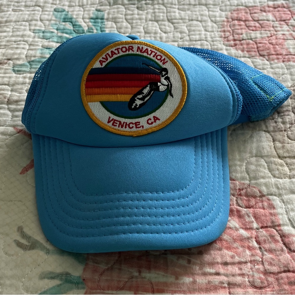 Aviator nation blue trucker hat